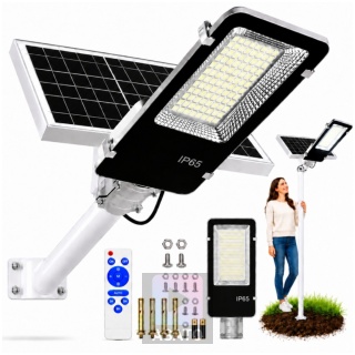 Lampa Uliczna Solarna 2000W DUŻA LATARNIA ze Słupem i Panelem Słonecznym