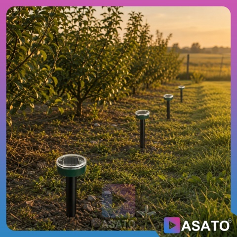 Odstraszacz Na Krety Gryzonie Nornicec ASATO® - Solarny Zestaw 4 szt. - Zasięg 3400m² - IP44 Wodoodporny