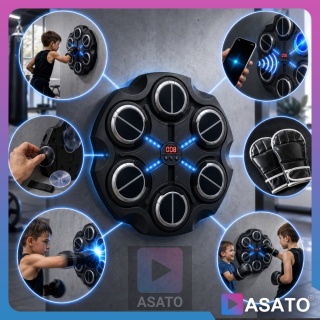 Tarcza do Boksowania Bezprzewodowa Bluetooth Rekawice Przyssawki zestaw ASATO®
