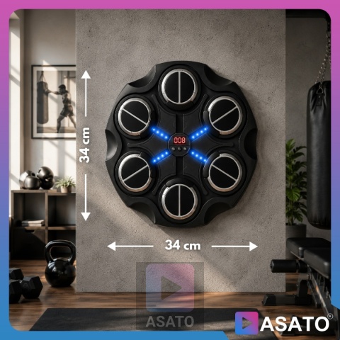Tarcza do Boksowania Bezprzewodowa Bluetooth Rekawice Przyssawki zestaw ASATO®