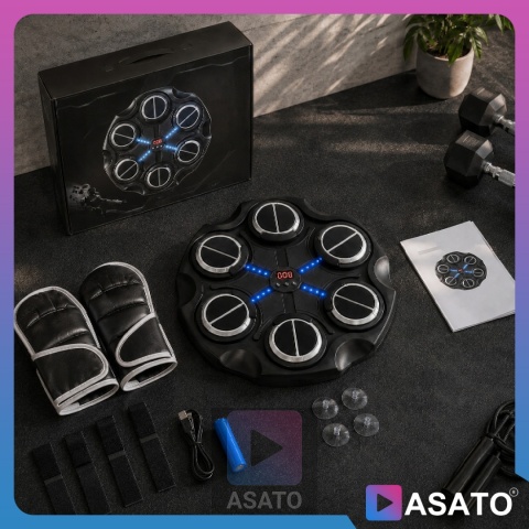 Tarcza do Boksowania Bezprzewodowa Bluetooth Rekawice Przyssawki zestaw ASATO®