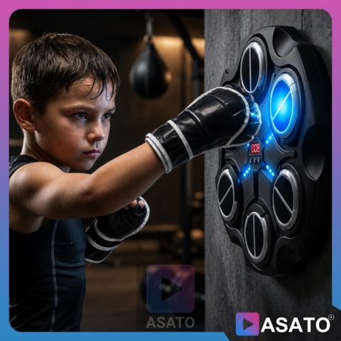 Tarcza do Boksowania Bezprzewodowa Bluetooth Rekawice Przyssawki zestaw ASATO®