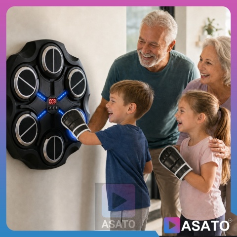 Tarcza do Boksowania Bezprzewodowa Bluetooth Rekawice Przyssawki zestaw ASATO®