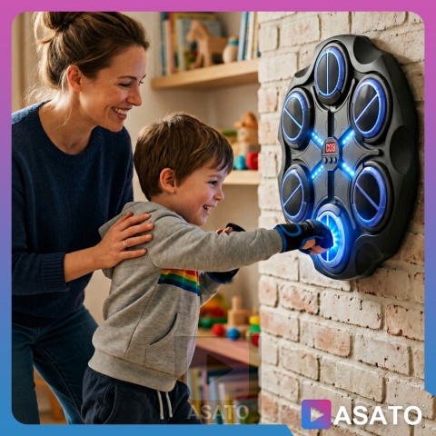 Tarcza do Boksowania Bezprzewodowa Bluetooth Rekawice Przyssawki zestaw ASATO®