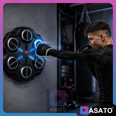 Tarcza do Boksowania Bezprzewodowa Bluetooth Rekawice Przyssawki zestaw ASATO®