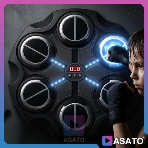 Tarcza do Boksowania Bezprzewodowa Bluetooth Rekawice Przyssawki zestaw ASATO®