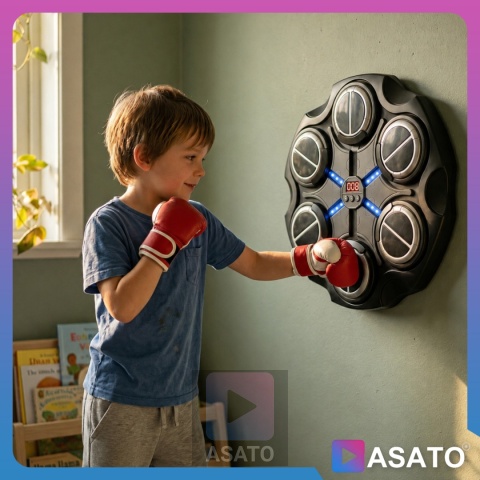 Tarcza do Boksowania Bezprzewodowa Bluetooth Rekawice Przyssawki zestaw ASATO®